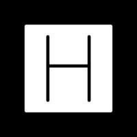 H Square Vector Icon Design