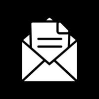 Envelope Open Text Vector Icon Design