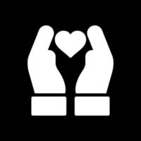 Hand Holding Heart Vector Icon Design