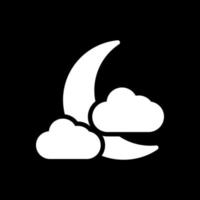 diseño de icono de vector de luna de nube