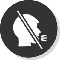 Head Side Cough Slash Vector Icon Design