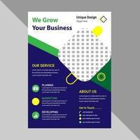 Corporate Flyer Design Print Template. vector