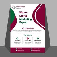 Corporate Flyer Design Print Template. vector