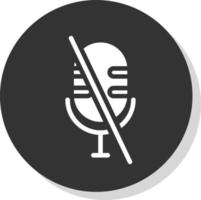 Microphone Alt Slash Vector Icon Design