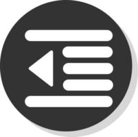 Outdent Vector Icon Design