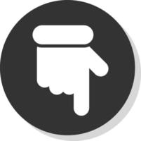 Hand Point Down Vector Icon Design