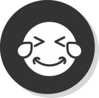 sonrisa entrecerrar los ojos lágrimas vector icono diseño