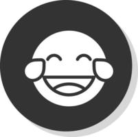 diseño de icono de vector de estrabismo de lengua de sonrisa