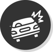 diseño de icono de vector de accidente de coche