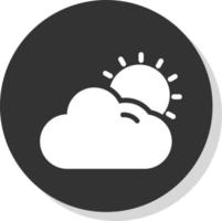 Cloud Sun Vector Icon Design