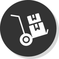 Dolly Flatbed Vector Icon Design