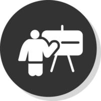 Chalkboard Teacher Vector Icon Design