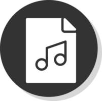 diseño de icono de vector de audio de archivo