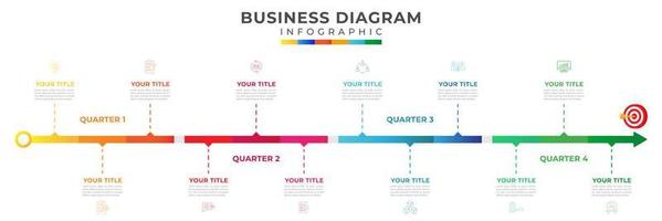 12 Months modern Timeline diagram calendar and icon symbol, presentation vector infographic. Infographic template for business.