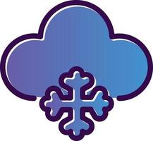 diseño de icono de vector de nieve