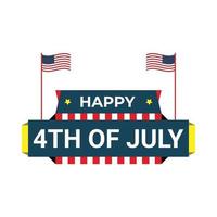 4th of July background design with realistic lovely elements. EPS10 vector illustration.