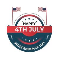 4th of July background design with realistic lovely elements. EPS10 vector illustration.