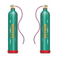 Gas tanks with meter on white background vector