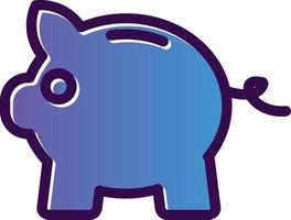 Piggy Bank Vector Icon Design