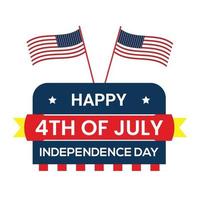 4th of July background design with realistic lovely elements. EPS10 vector illustration.