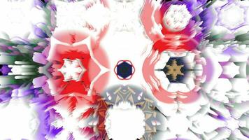 3D illustration of multicolored shiny kaleidoscope ornament photo