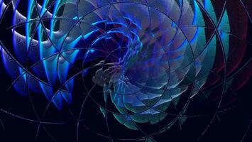 Bright abstract fractal blue flowers . Graphic element for design photo