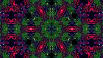 Ilustración 3d de adorno de caleidoscopio brillante multicolor foto