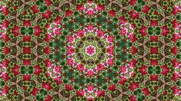 3D illustration of multicolored shiny kaleidoscope ornament photo