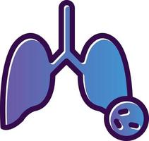 diseño de icono de vector de virus de pulmones