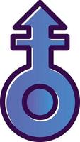diseño de icono de vector de trazo de marte v
