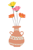 casa impianti nel vaso di fiori. botanico vaso di fiori png