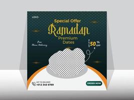 special Ramadan Dates Social media post design 2023. vector