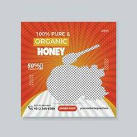 World honey bee day social media post, banner set, Square social media template. vector