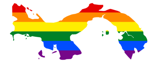 lgbt bandera mapa de el Panamá. png arco iris mapa de el Panamá en colores de lgbt