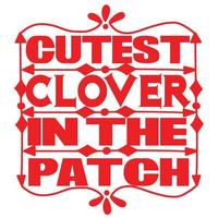 Cutest clover in the patch vector