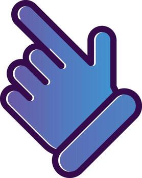 diseño de icono de vector de puntero de mano