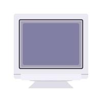 CRT Monitor Flat Illustration. Clean Icon Design Element on Isolated White Background vector