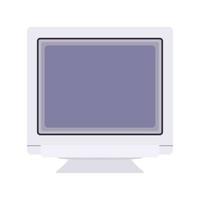 CRT Monitor Flat Illustration. Clean Icon Design Element on Isolated White Background vector