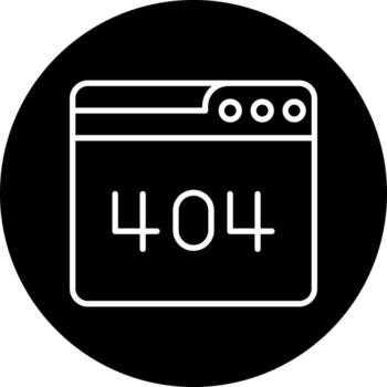 Web Error 404 Vector Icon