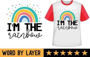 soy el arco iris svg t camisa diseño vector