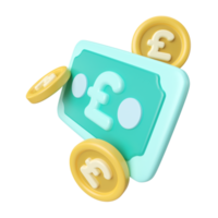 Pound Money 3D Illustration Icon png