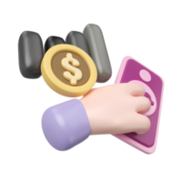 investisseur 3d illustration icône png