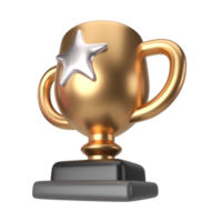 Success Trophy 3D Illustration Icon png