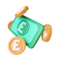 Pound Money 3D Illustration Icon