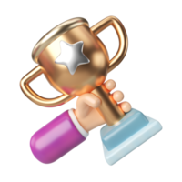 Success Trophy 3D Illustration Icon