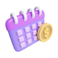 Instalment 3D Illustration Icon png