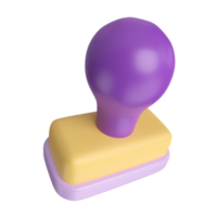 stämpel 3d illustration ikon png