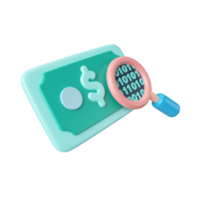 Digital Money 3D Illustration Icon png