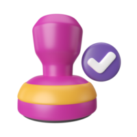 Stamp 3D Illustration Icon