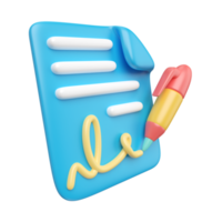 Signature 3D Illustration Icon png